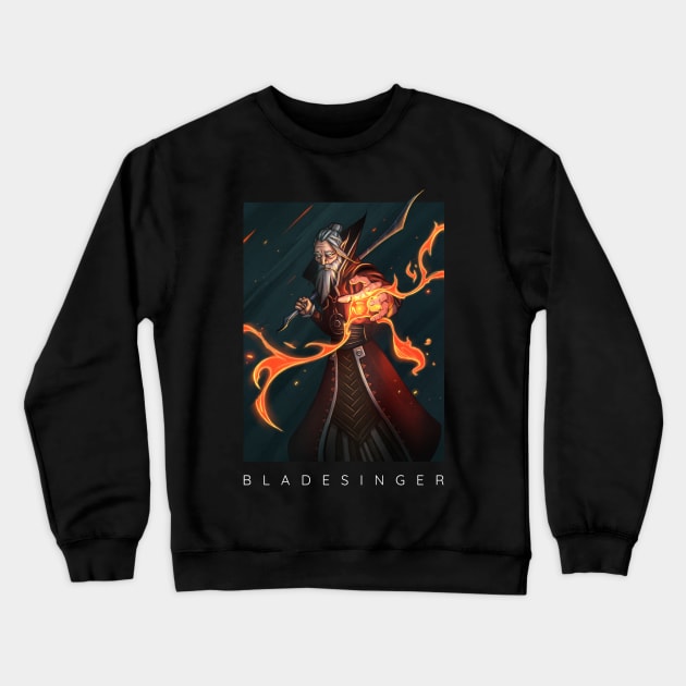 Bladesinger Wizard Crewneck Sweatshirt by Marcus Gilroy